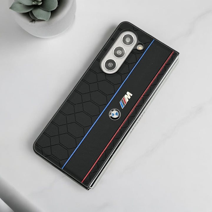 Samsung Galaxy Z Fold 6 BMW & M Performance Logo With Honeycomb Design Case Cover(Black)