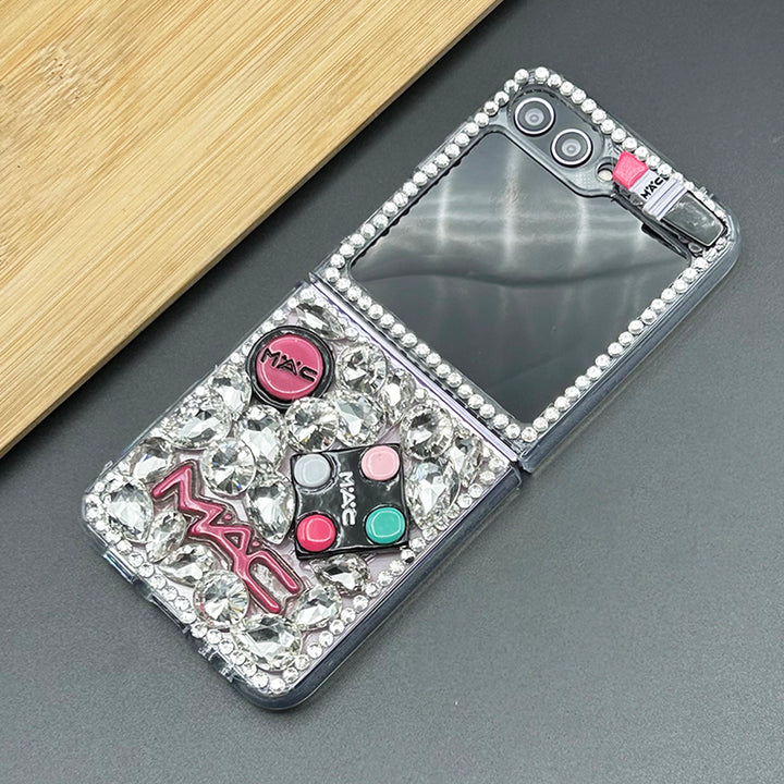 Samsung Galaxy Z Flip 5 3D Makeup Diamond Theme Design Case Cover