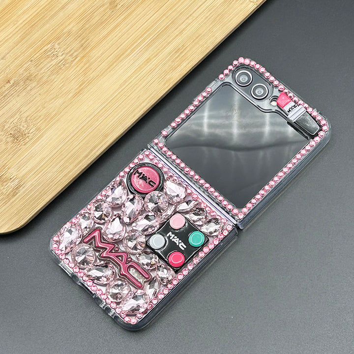Samsung Galaxy Z Flip 5 3D Makeup Diamond Theme Design Case Cover