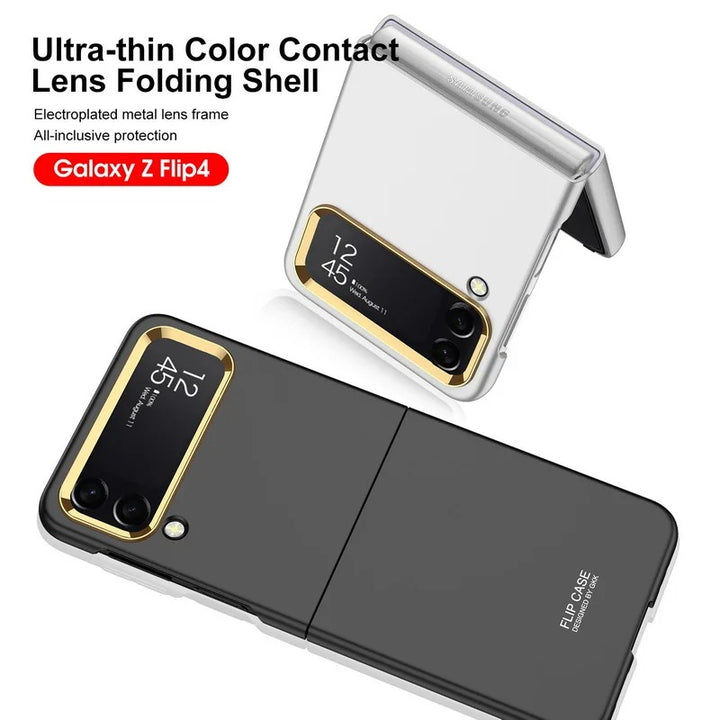 Samsung Galaxy Z Flip 4 Case Ultra Slim Metal Lens Frame Hard PC Cover