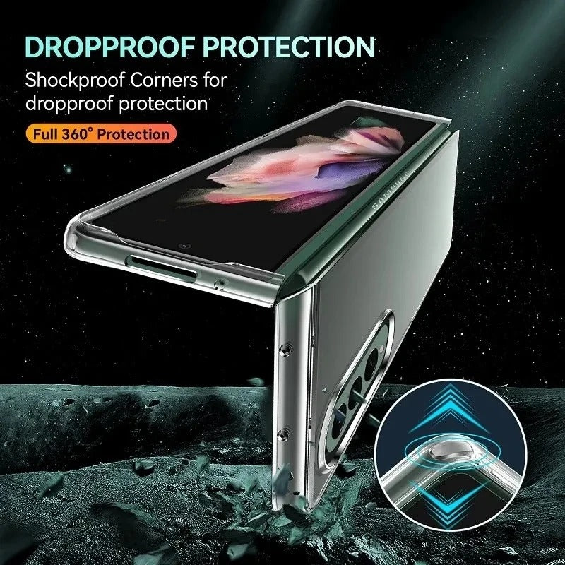 Samsung Galaxy Z Fold 5 Transparent Cristal Hard Shell Cover Case