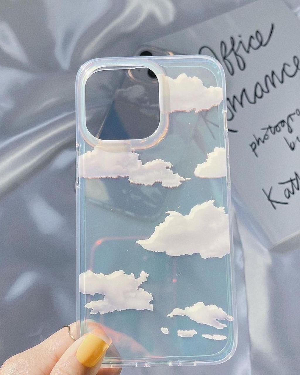 iPhone Holographic Cloud Pattern Case Cover