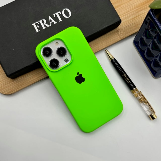 iPhone Liquid Silicone Case Cover Neon Green FRATO