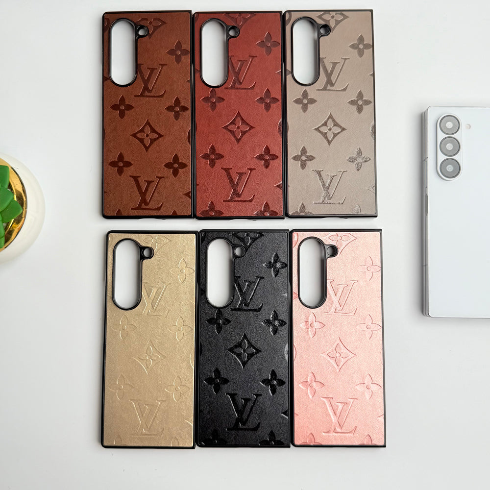 Samsung Galaxy Z Fold 6 Luxury PU Leather Fashion Brand Case Cover