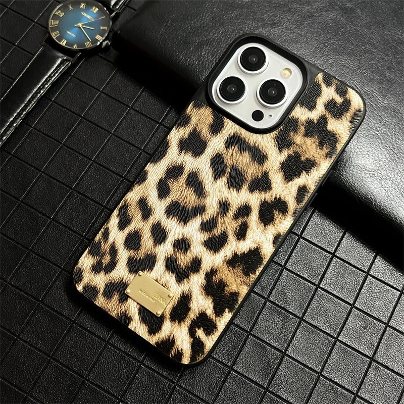 iPhone Luxury DG Leopard Pattern Case Cover