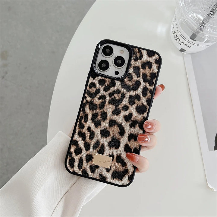 iPhone Luxury DG Leopard Pattern Case Cover