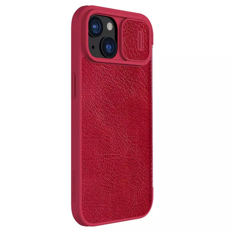 iPhone 13 Pro Camera Protection QIN Leather Flip Case (Red)