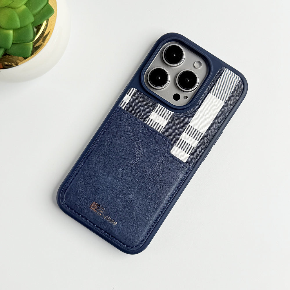 iPhone 15 Series Checks Pattern Card Holder Case Cover