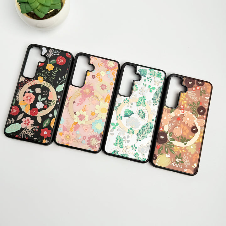 Samsung Galaxy S24 Luxury Acrylic Blossom Flower Printed Case Cover