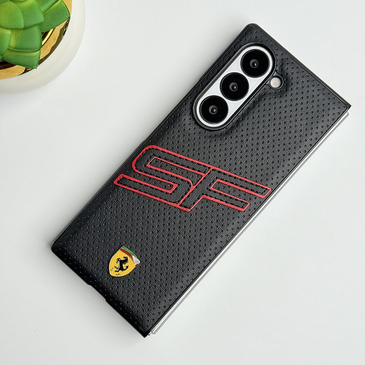 Samsung Galaxy Z Fold 6 SF Sports Car Logo PU Leather Case Cover