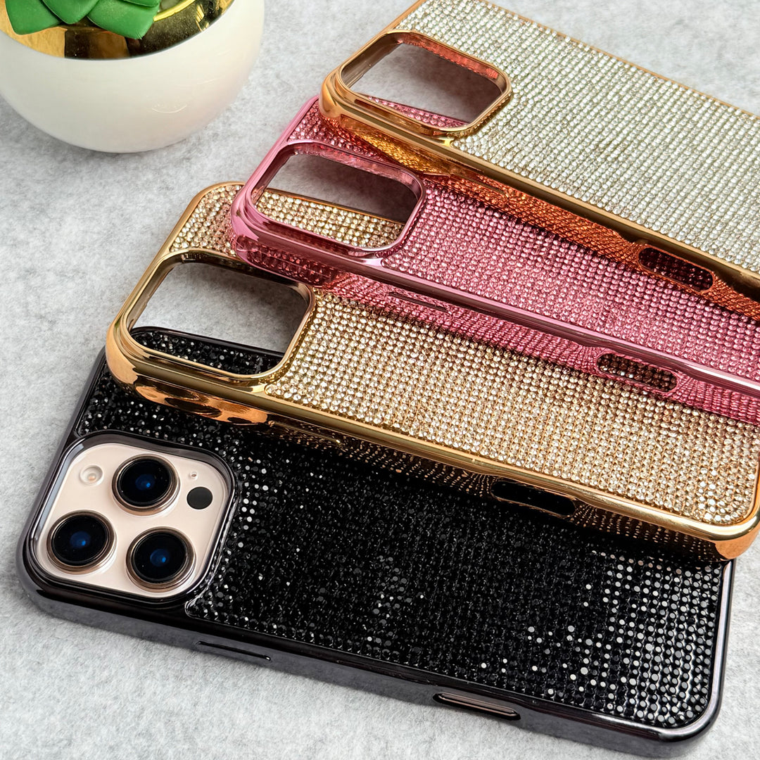 iPhone 16 Series Luxury Diamond Stone Phone Case Cover