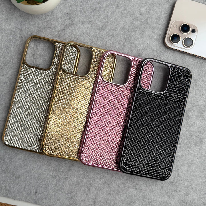 iPhone 16 Series Luxury Diamond Stone Phone Case Cover