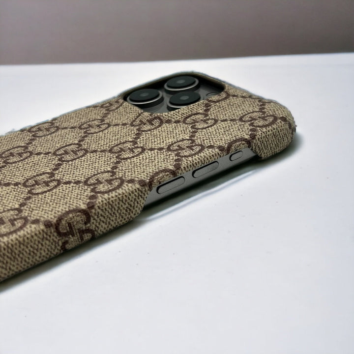 iPhone Luxury Brand Pattern PU Leather Case Cover