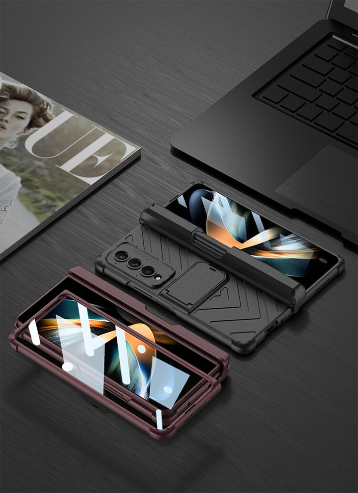 Samsung Galaxy Z Fold 4 Adjustable Kickstand & Pen Holder Case Cover