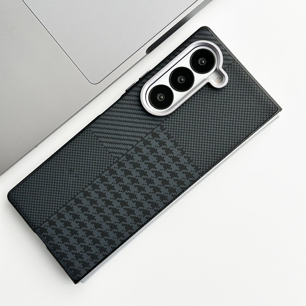 Samsung Galaxy Z Fold 6 Aramid Carbon Fiber Mix Texture Design Cover