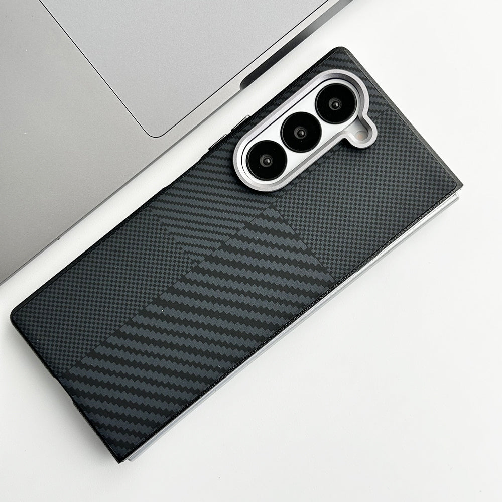 Samsung Galaxy Z Fold 6 Aramid Carbon Fiber Mix Texture Design Cover