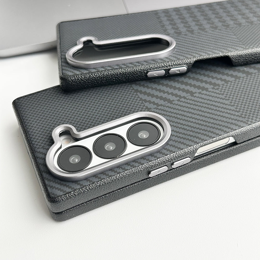 Samsung Galaxy Z Fold 6 Aramid Carbon Fiber Mix Texture Design Cover