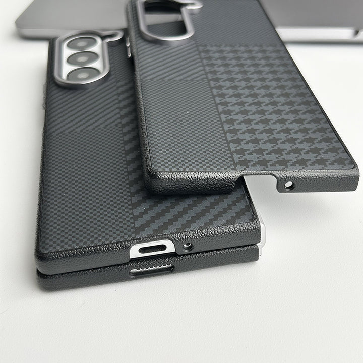 Samsung Galaxy Z Fold 6 Aramid Carbon Fiber Mix Texture Design Cover