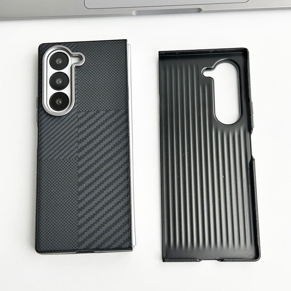 Samsung Galaxy Z Fold 6 Aramid Carbon Fiber Mix Texture Design Cover