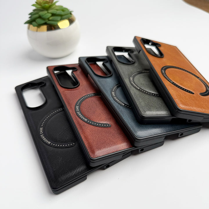 Samsung Galaxy Z Fold 6 MS Ring PU Leather Cover