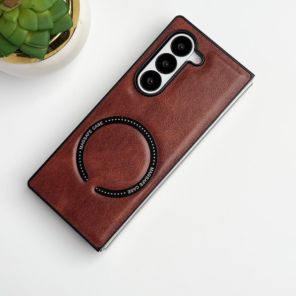 Samsung Galaxy Z Fold 6 MS Ring PU Leather Cover