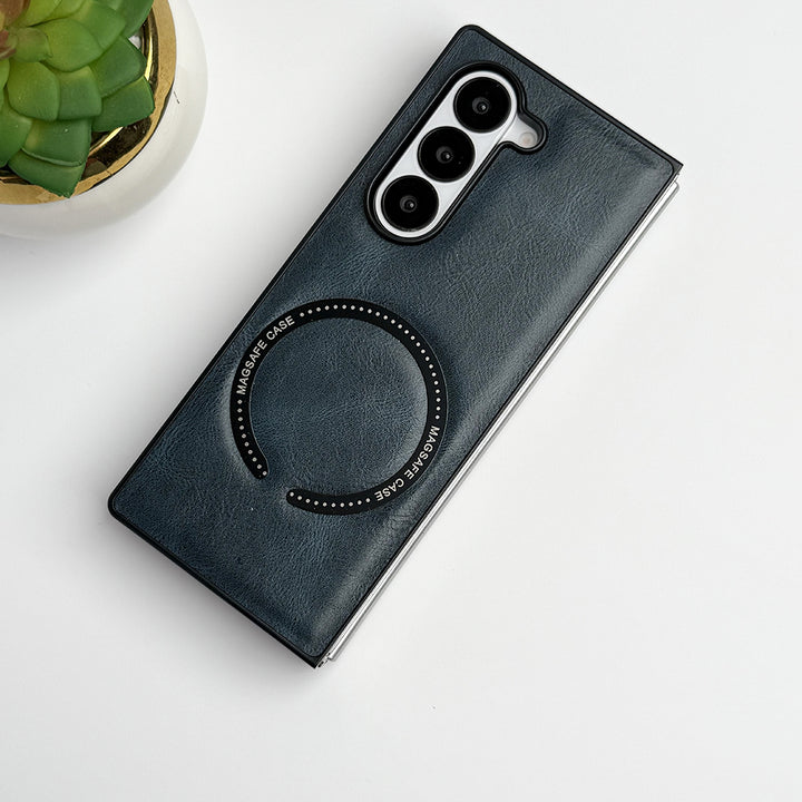 Samsung Galaxy Z Fold 6 MS Ring PU Leather Cover