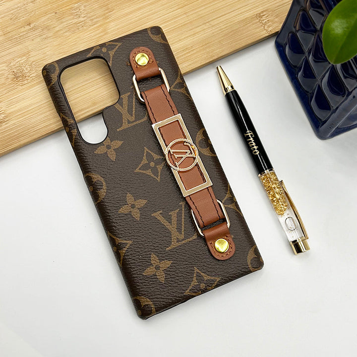 Samsung Galaxy S24 Ultra Luxury Brand Strap Holder Cover