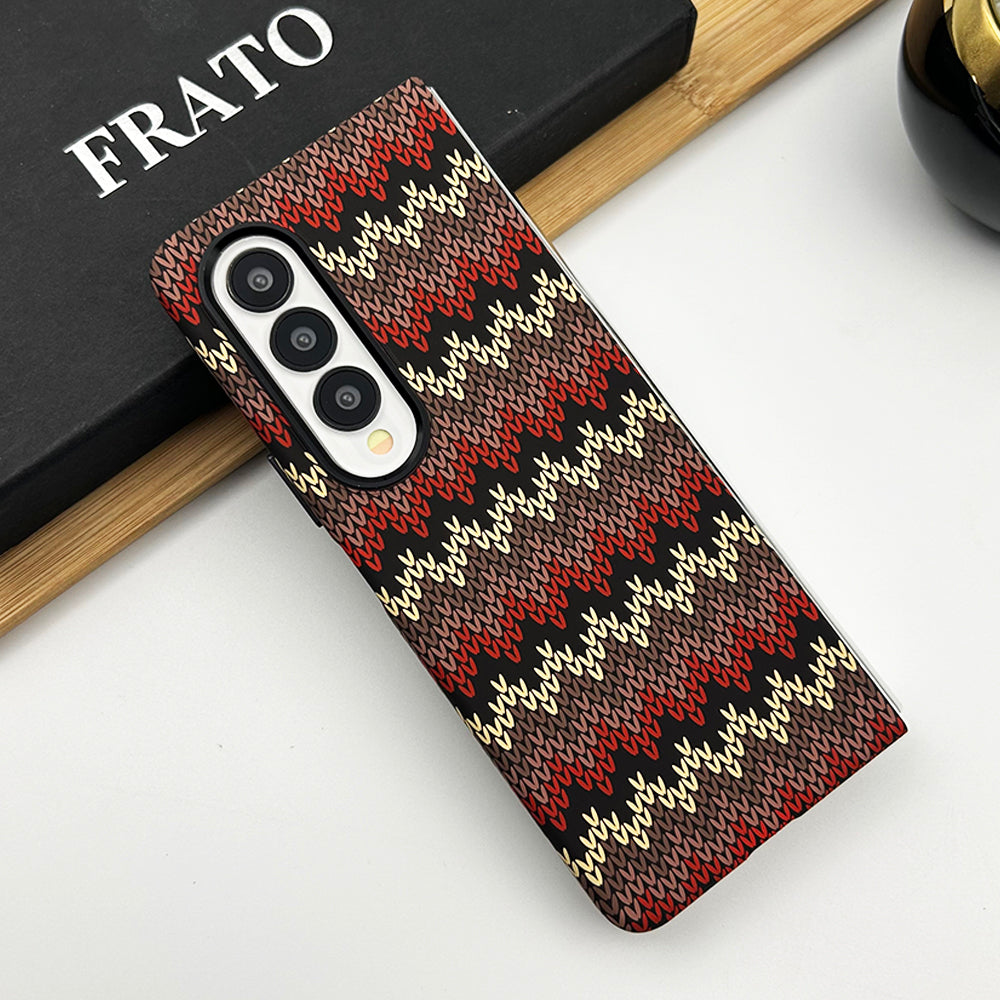 Samsung Galaxy Z Fold 4 Woolen Texture Pattern Case Cover