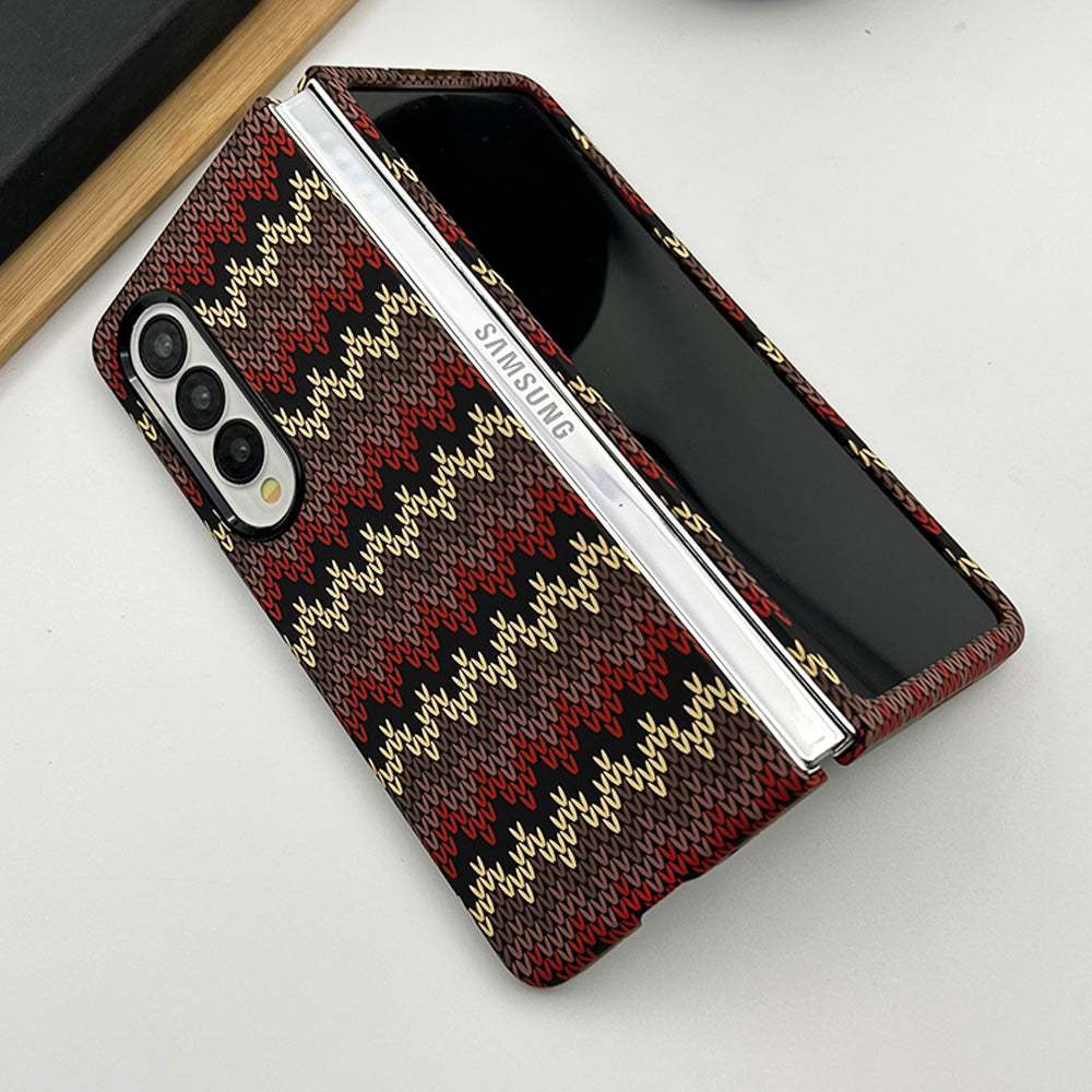 Samsung Galaxy Z Fold 4 Woolen Texture Pattern Case Cover