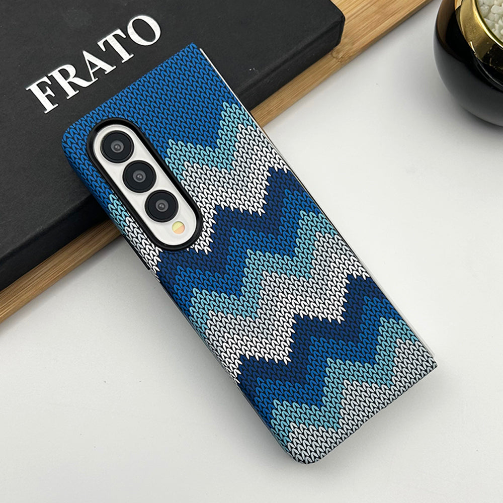 Samsung Galaxy Z Fold 4 Woolen Texture Pattern Case Cover