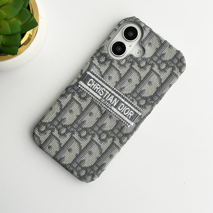 iPhone 16 / 16 Plus CD Brand Fabric Design Cover