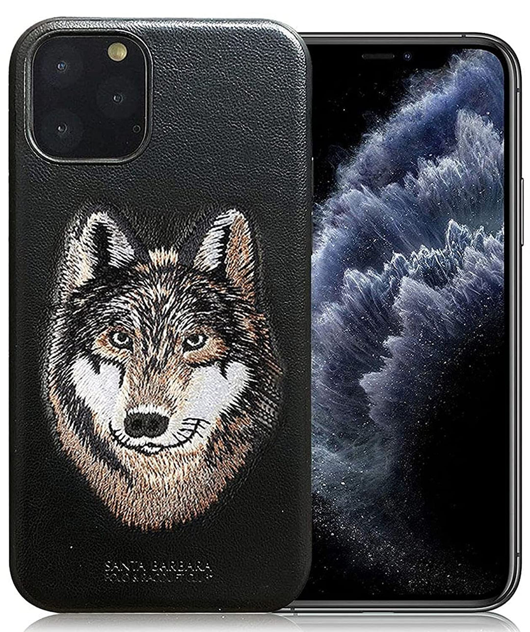 iPhone Luxury Santa Barbara Leather Savana Series Wolf Back Cover freeshipping - Frato