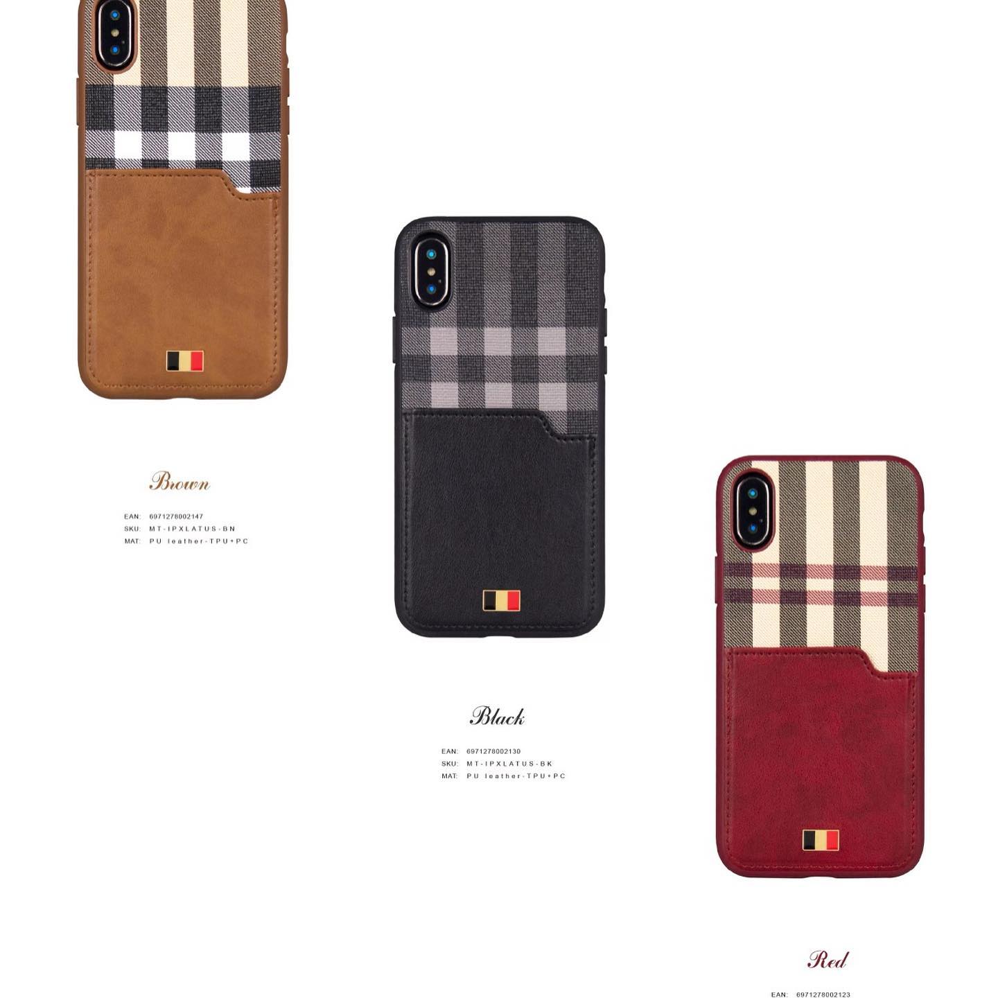 iPhone 13 Series Mentor VII Chequered Leather Wallet Case Cover